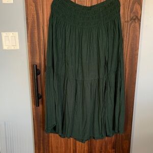NATURAL LIFE Dark Green Maxi Skirt